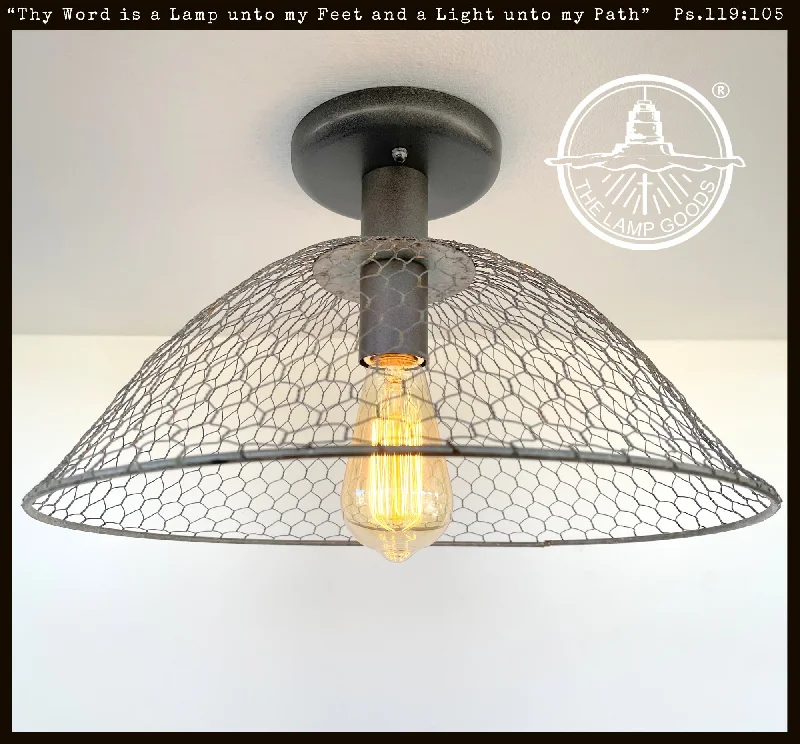 CHICKEN WIRE Farmhouse Ceiling Light