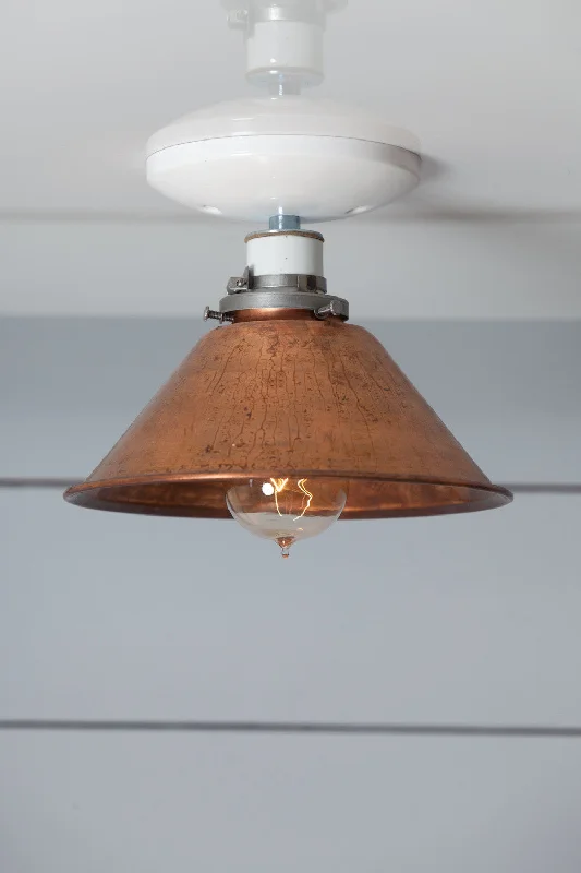Copper Metal Shade Light - Semi Flush Mount Lamp