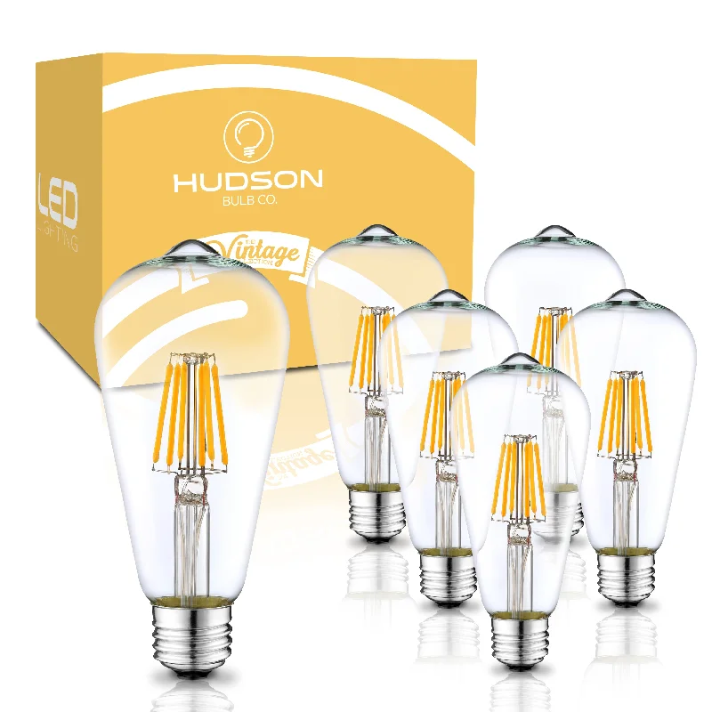 6 Pack Dimmable LED Edison Bulbs - 2700K Soft White