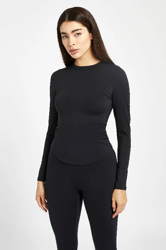 Men's side - stripe track shorts for a sporty running lookBase Sculpting Long Sleeve Top - Black Men's side - stripe track shorts for a sporty running lookBase Sculpting Long Sleeve Top - Black