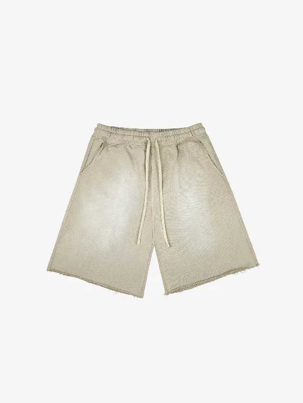 Men's checkered pattern wool shorts for a stylish winter layering optionBEIGE SUNFADED EVERYDAYS SWEAT SHORTS Men's checkered pattern wool shorts for a stylish winter layering optionBEIGE SUNFADED EVERYDAYS SWEAT SHORTS