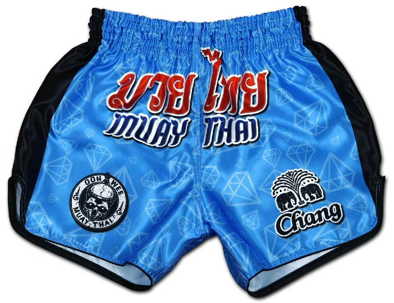 Men's wide - leg linen blend shorts for a relaxed beachside vibeMuay Thai Boxing Shorts ★ Blue Corner Men's wide - leg linen blend shorts for a relaxed beachside vibeMuay Thai Boxing Shorts ★ Blue Corner