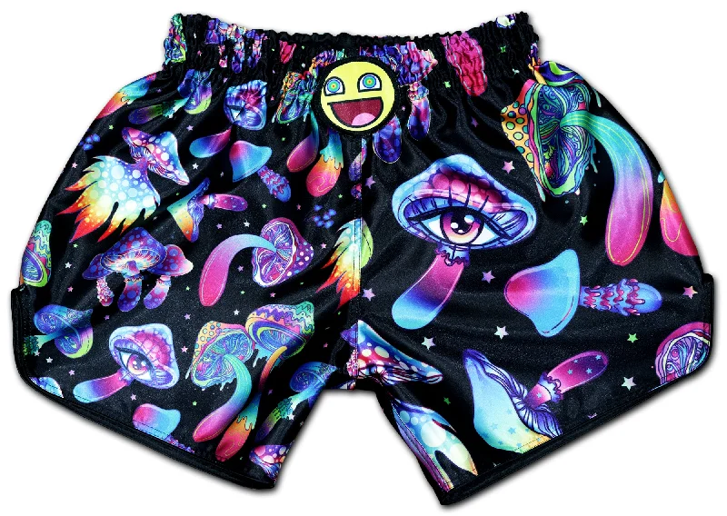 Men's high - waisted swim shorts with UPF protection for beach vacationsMagic Mushrooms ? Muay Thai Boxing Shorts Men's high - waisted swim shorts with UPF protection for beach vacationsMagic Mushrooms ? Muay Thai Boxing Shorts