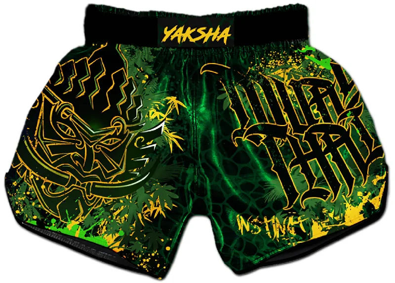 Men's zip - pocket canvas shorts for added functionality during travelMuay Thai Boxing Shorts ★ Rumble in the Jungle ★ YAKSHA Men's zip - pocket canvas shorts for added functionality during travelMuay Thai Boxing Shorts ★ Rumble in the Jungle ★ YAKSHA