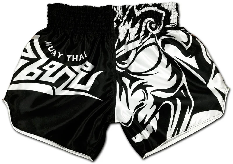 Men's high - waisted swim shorts with UPF protection for beach vacationsMuay Thai Boxings Shorts ★ Tribal Samurai Men's high - waisted swim shorts with UPF protection for beach vacationsMuay Thai Boxings Shorts ★ Tribal Samurai