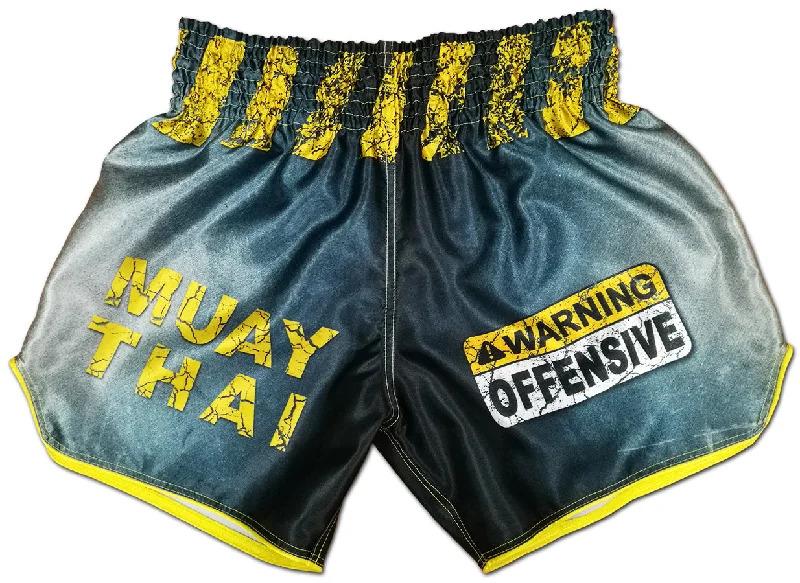 Men's zip - pocket canvas shorts for added functionality during travelMuay Thai Shorts ⚠ WARNING OFFENSIVE Men's zip - pocket canvas shorts for added functionality during travelMuay Thai Shorts ⚠ WARNING OFFENSIVE