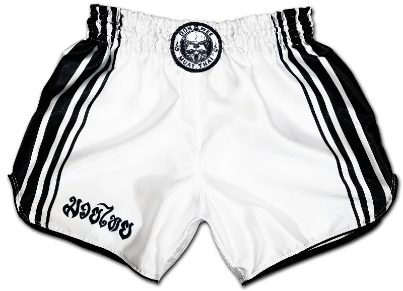 Men's plaid pattern wool blend shorts for a preppy fall styleOOHWEE Classic Muay Thai Boxing Shorts (white / black) Men's plaid pattern wool blend shorts for a preppy fall styleOOHWEE Classic Muay Thai Boxing Shorts (white / black)