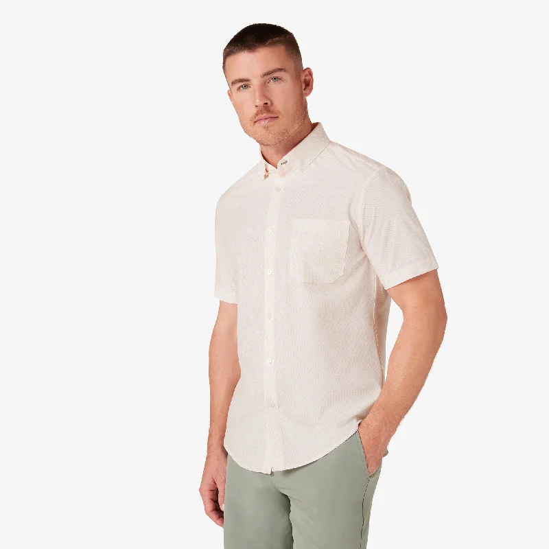 Men's Stretch - Fabric Casual Shirts in Navy Blue for a Comfortable and Flexible FitPeach Triangle Geo