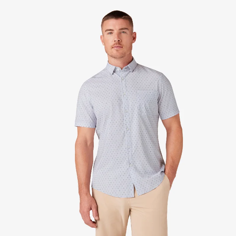 Men's Embroidered Detail Casual Shirts in Beige for a Touch of ElegancePurple Star Print