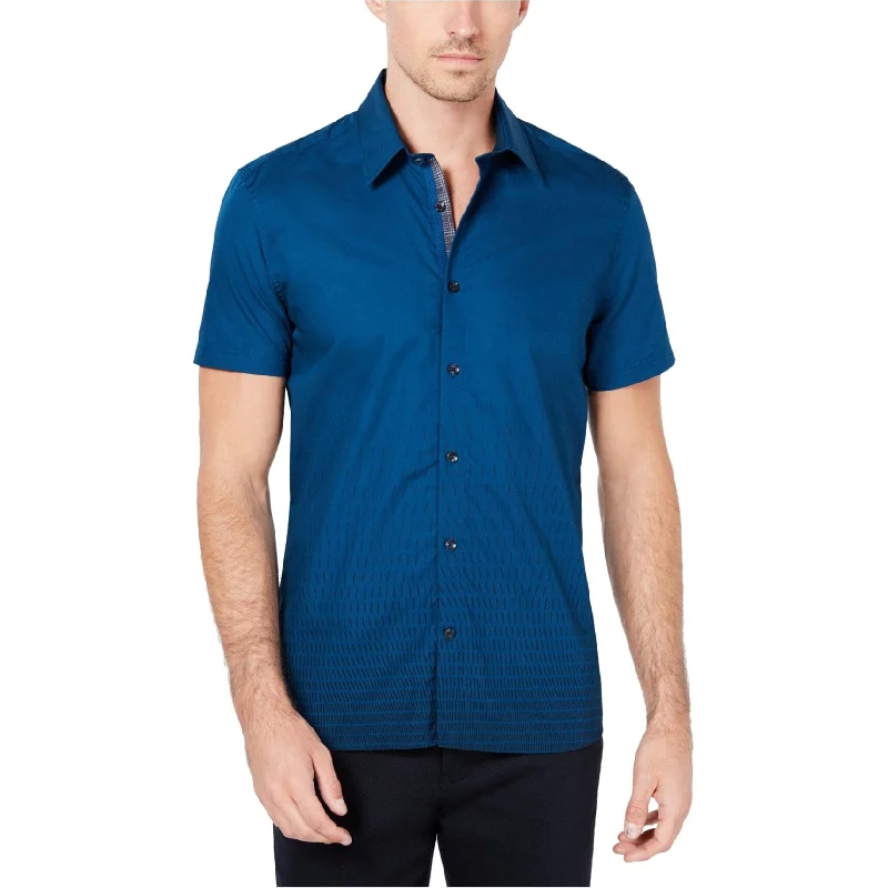 Men's Thermal - Lined Casual Shirts in Black for Added Warmth in Cold WeatherRyan Seacrest Mens Dash Print Button Up Shirt