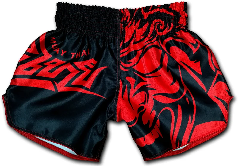 Men's wide - leg linen blend shorts for a relaxed beachside vibeSamurai Tribal ★ Muay Thai Shorts (red) Men's wide - leg linen blend shorts for a relaxed beachside vibeSamurai Tribal ★ Muay Thai Shorts (red)