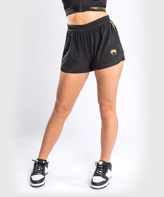 Men's adjustable - length convertible shorts for versatile useShort de Fitness Femme Venum Tempest 2.0 – Noir/Or Men's adjustable - length convertible shorts for versatile useShort de Fitness Femme Venum Tempest 2.0 – Noir/Or