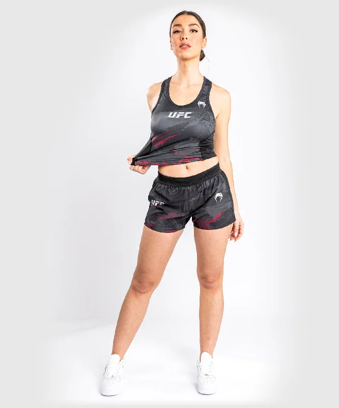 Men's wide - leg linen blend shorts for a relaxed beachside vibeShort d'Entrainement UFC Venum Authentic Fight Week 2.0 - Pour Femmes - Noir/Rouge Men's wide - leg linen blend shorts for a relaxed beachside vibeShort d'Entrainement UFC Venum Authentic Fight Week 2.0 - Pour Femmes - Noir/Rouge