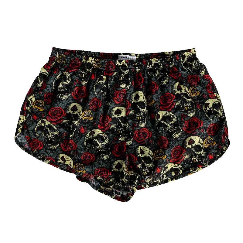 Men's floral print silk blend shorts for a unique night - out lookZF Skull and Rose Silkies Men's floral print silk blend shorts for a unique night - out lookZF Skull and Rose Silkies