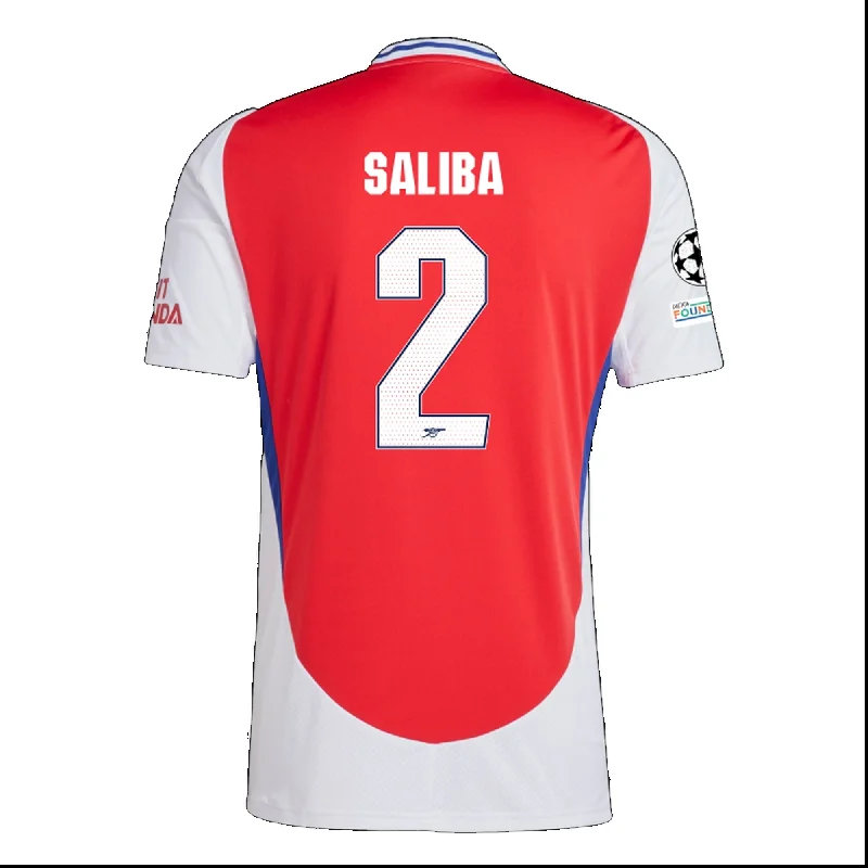 Men's Vintage American Football Jerseys of Legendary Teams for Collectors and Fansadidas Arsenal William Saliba Home Jersey w/ Champions League Patches 24/25 (Better Scarlet/White)