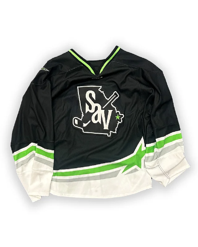 Men's Authentic Soccer Jerseys of National Teams for International Football EventsGhost Pirates Athletic Knit Black SAV Logo Jersey