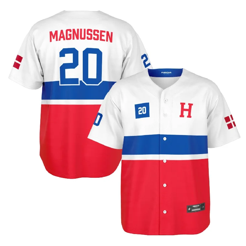 Men's Moisture - Wicking Golf Jerseys with UV Protection for Comfortable Rounds on the CourseMagnussen - Striped Alternate Jersey
