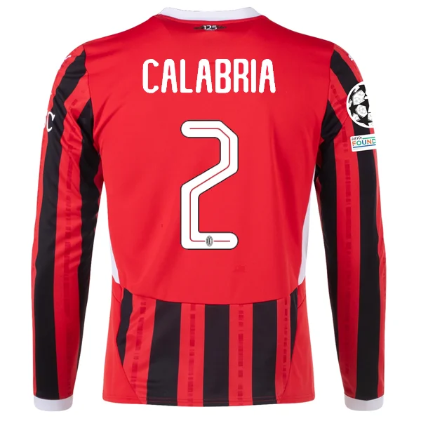 Men's Throwback Rugby Jerseys of Historic Matches and Teams for Rugby History BuffsPuma AC Milan Davide Calabria Home Long Sleeve Jersey w/ Champions League Patches 24/25 (Red/Black)