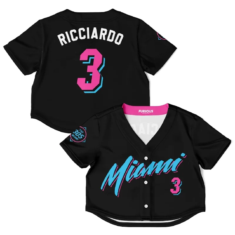 Men's Moisture - Wicking Lacrosse Jerseys with Mesh Panels for Optimal Performance on the FieldRicciardo - Vice City Crop Top Jersey