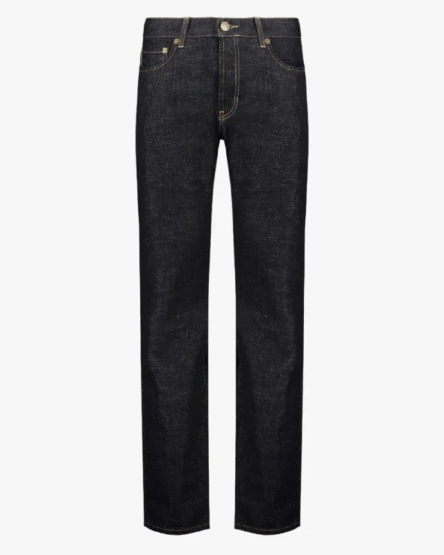 Plus Size Men's Straight Leg Jeans with Reinforced Knees for DurabilityOriginal Straight Leg (Resin Rinse)