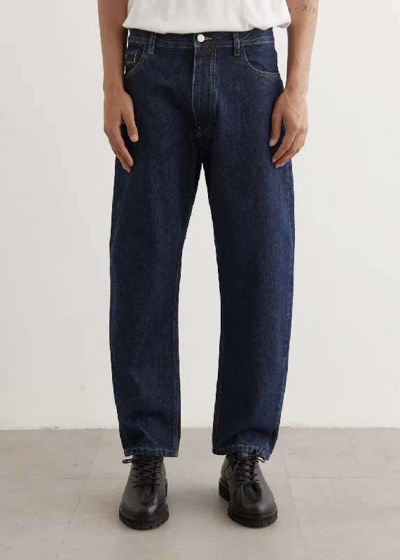 Men's Straight Leg Raw Denim Jeans for a Minimalist and Durable OptionEasy Tapered Pants