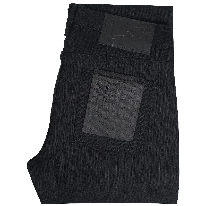 Men's Jeans with a Hidden Coin Pocket for Added ConvenienceWeird Guy  -  Solid Black Selvedge