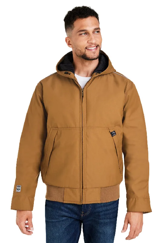 Stretch - fabric men jackets for unrestricted movement during workoutsDri Duck Mens Rubicon Water Resistant Full Zip Hooded Jacket - Saddle Brown