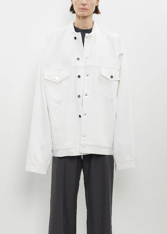 Tailored men jackets to pair with formal trousers for business meetingsDenim Jacket with Inserted Collar