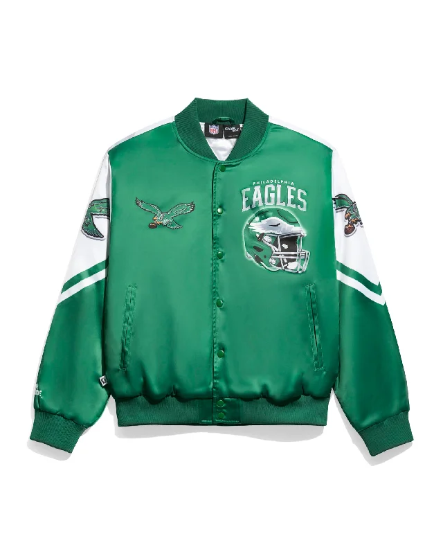 Fleece - lined men jackets for cold - weather commutingPhiladelphia Eagles Kelly Green Classic Helmet Fanimation Jacket