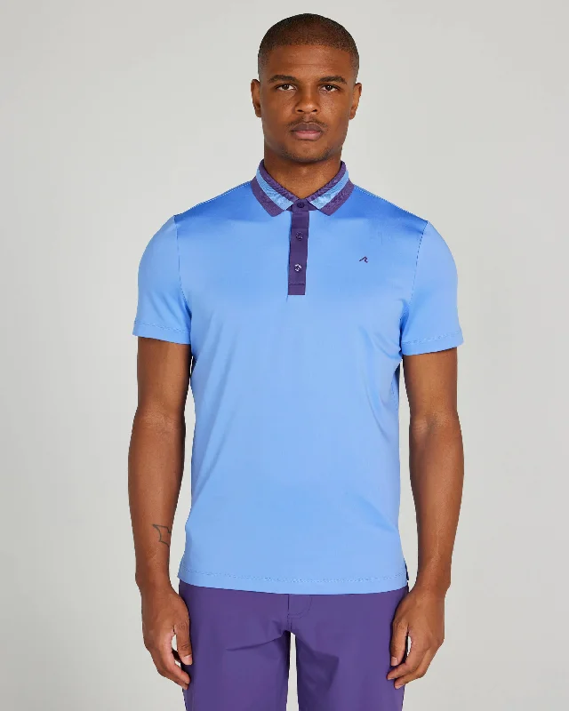 Men's ribbed cuffs and hem polo shirts for a textured lookBatson Polo in Bleu