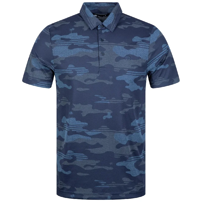 Men's vintage - inspired retro polo shirts with unique patternsBeachside Stealth Polo Blue Nights - AW23