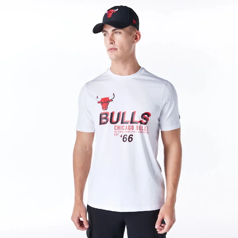 Men's ribbed t - shirts with a textured finish for added styleMen's ribbed t - shirts with a textured finish for added styleChicago Bulls NBA Graphic White T-Shirt