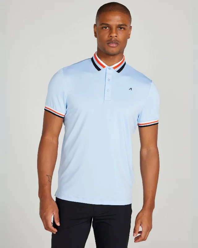 Men's breathable cotton blend polo shirts for summer outingsCurtis Polo in Atmosphere