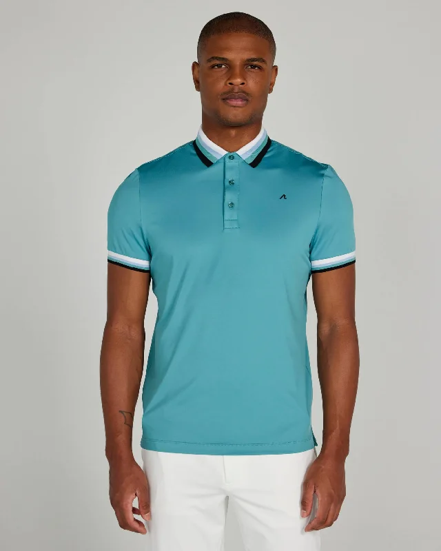 Men's color - block polo shirts with a bold fashion statementCurtis Polo in Rainforest