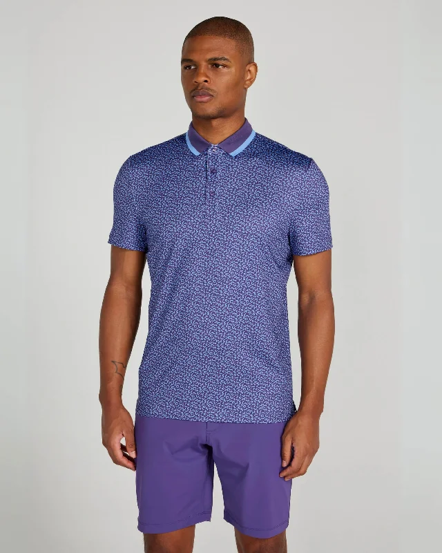 Men's breathable cotton blend polo shirts for summer outingsEdgar Polo in Loganberry