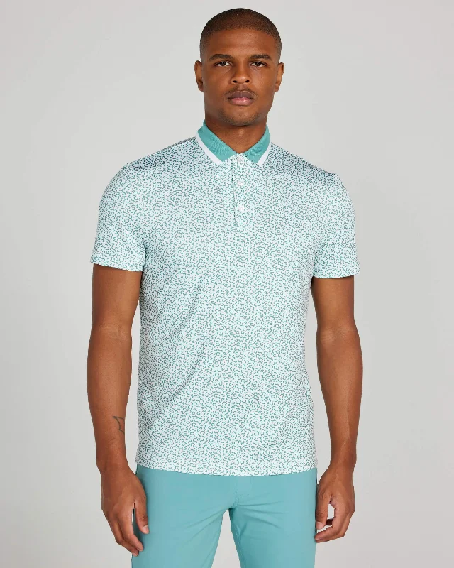Men's plus size golf polo shirts in moisture wicking fabricEdgar Polo in Rainforest