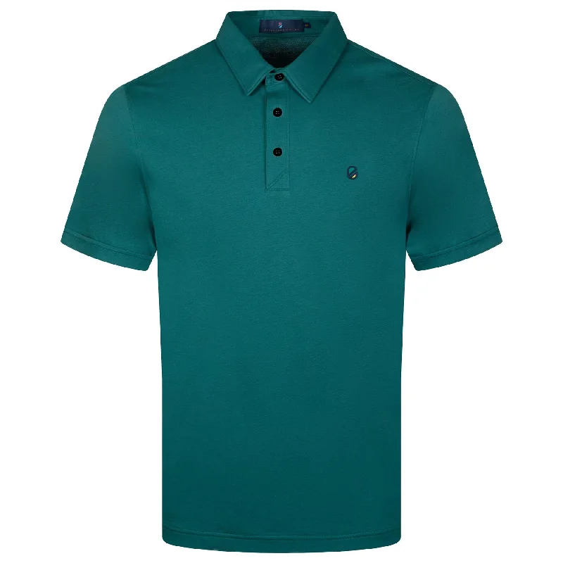 Men's ribbed cuffs and hem polo shirts for a textured lookExtra Polo Bayberry - AW23