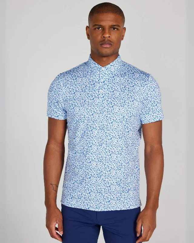 Men's breathable cotton blend polo shirts for summer outingsGalem Polo in Atmosphere