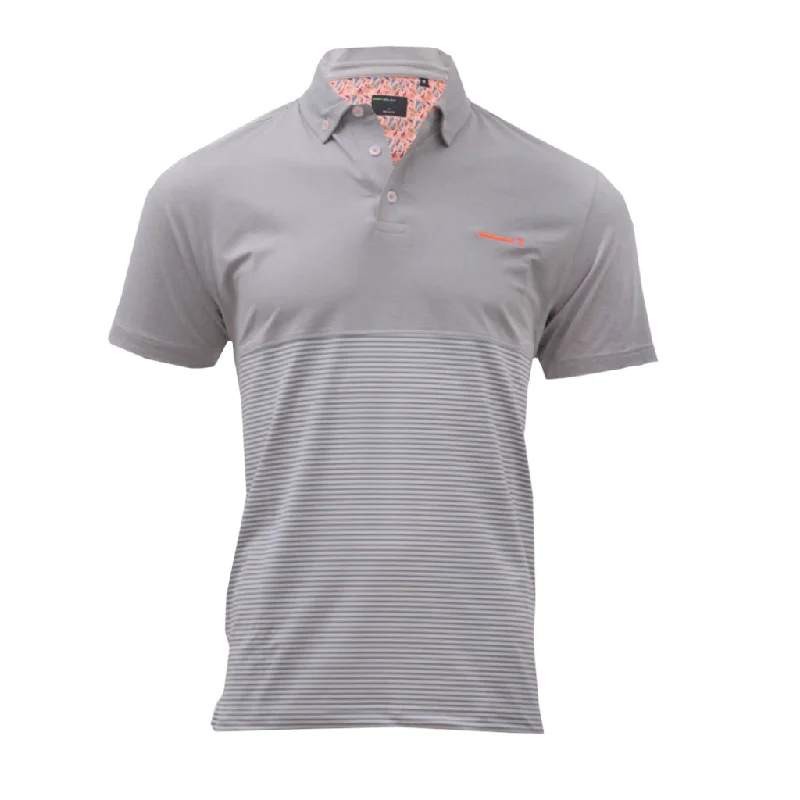 Men's polo t - shirts with a contrast collar for a preppy lookMen's polo t - shirts with a contrast collar for a preppy lookGREY HORNBILL MEN'S GOLF T-SHIRT