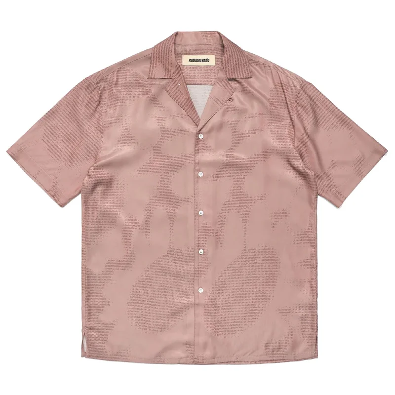 Men's stretchable athletic polo shirts for fitness workoutsHacker Open Collar Shirt Mauve - SS23