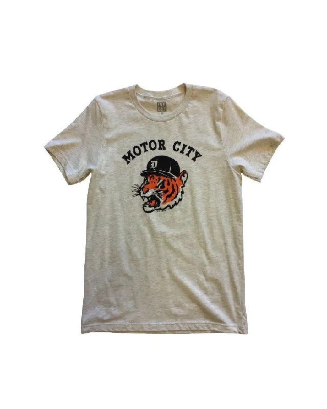 Men's ribbed t - shirts with a textured finish for added styleMen's ribbed t - shirts with a textured finish for added styleInk Detroit Motor City Kitty T-Shirt - Heather Natural