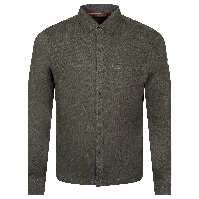 Men's formal - style silk blend polo shirts for special occasionsInverness Texture Shirt Iron/Black - 2024