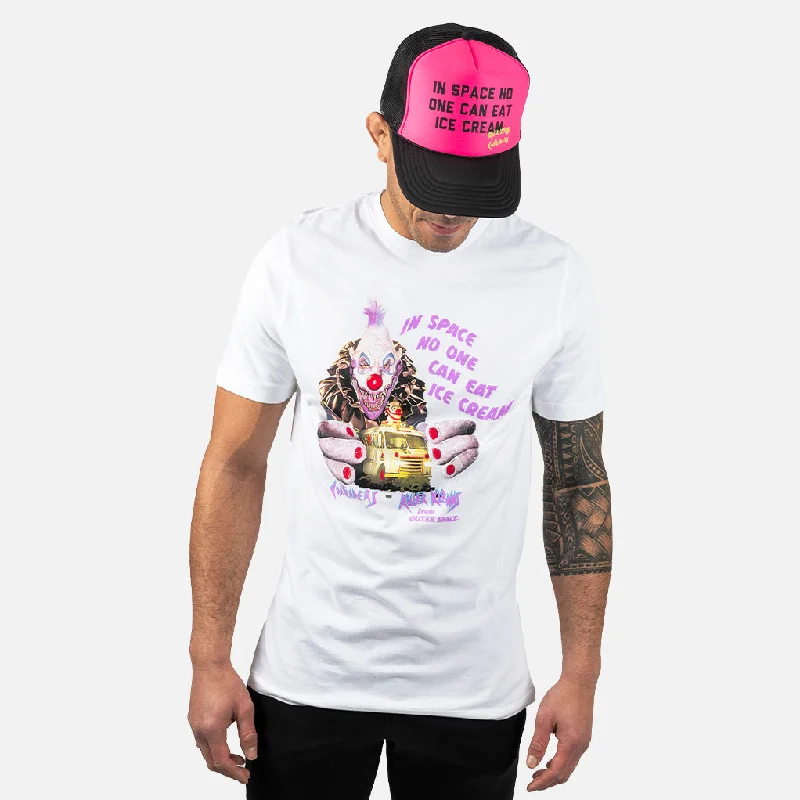 Men's thermal t - shirts with a high - neck design for cold weatherMen's thermal t - shirts with a high - neck design for cold weatherKILLER KLOWNS NO ONE EATS ICE CREAM IN SPACE SHIRT