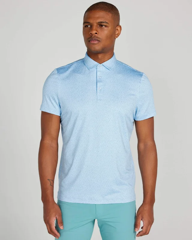 Men's stretchable athletic polo shirts for fitness workoutsKimbell Polo in Atmosphere