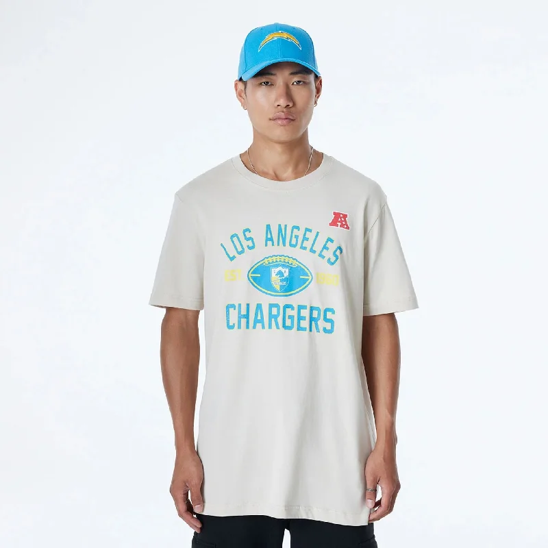 Men's ribbed t - shirts with a textured finish for added styleMen's ribbed t - shirts with a textured finish for added styleLA Chargers NFL 3rd Down Historic Light Beige T-Shirt