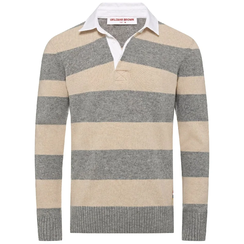 Men's jacquard woven polo shirts with intricate designsLegris Granite - AW23