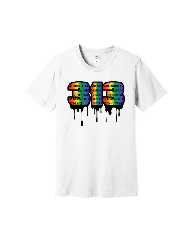 Men's lightweight performance t - shirts for running marathonsMen's lightweight performance t - shirts for running marathonsInk Detroit Limited Edition 313 T-Shirt - White