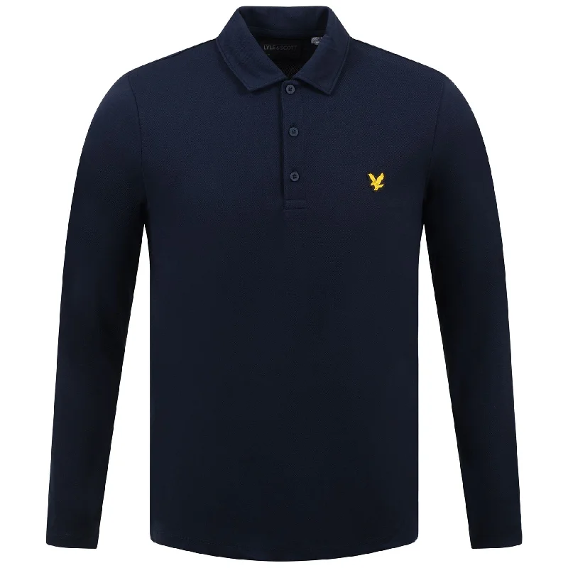 Men's high - collar polo shirts with a modern twistLong Sleeve Tech Polo Dark Navy - AW23