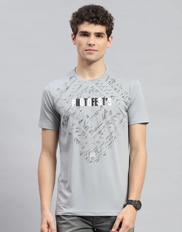 Men's organic cotton crew - neck t - shirts for everyday comfortMen's organic cotton crew - neck t - shirts for everyday comfortMen Grey Printed Round Neck Half Sleeve T-Shirt