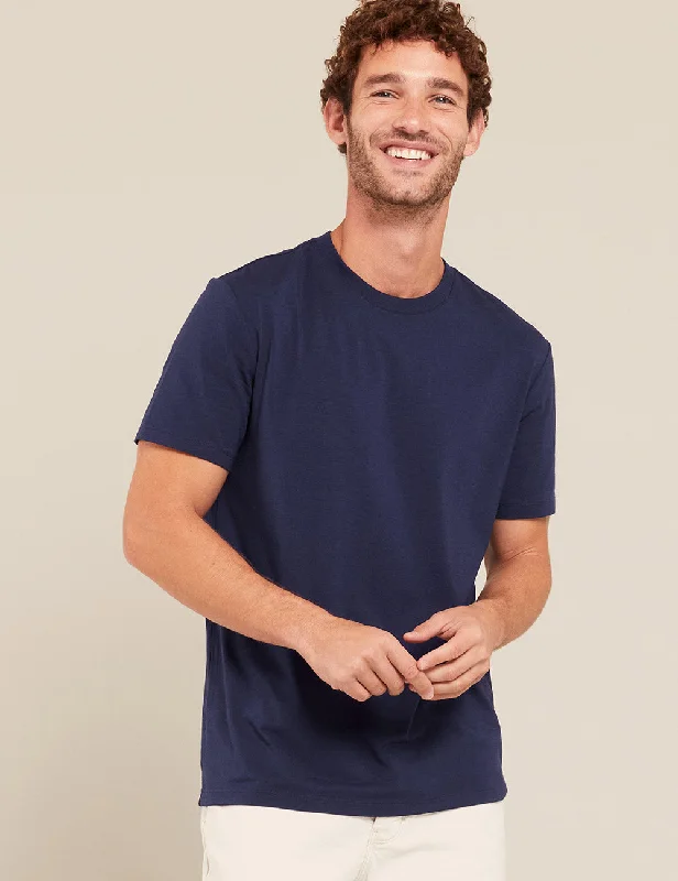 Men's long - sleeve henley t - shirts with button - down placketsMen's long - sleeve henley t - shirts with button - down placketsMen's Classic Crew Neck T-Shirt - Navy